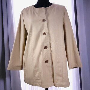 TravelSmith Women's 4 Button Tan Jacket Size L